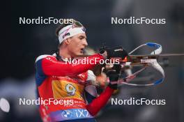 17.02.2024, Nove Mesto na Morave, Czechia (CZE): Jonas Marecek (CZE) - IBU World Championships Biathlon, relay men, Nove Mesto na Morave (CZE). www.nordicfocus.com. © Thibaut/NordicFocus. Every downloaded picture is fee-liable.