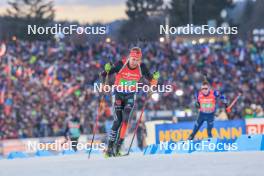 17.02.2024, Nove Mesto na Morave, Czechia (CZE): Johannes Kuehn (GER) - IBU World Championships Biathlon, relay men, Nove Mesto na Morave (CZE). www.nordicfocus.com. © Manzoni/NordicFocus. Every downloaded picture is fee-liable.