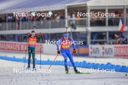 17.02.2024, Nove Mesto na Morave, Czechia (CZE): Lukas Hofer (ITA) - IBU World Championships Biathlon, relay men, Nove Mesto na Morave (CZE). www.nordicfocus.com. © Manzoni/NordicFocus. Every downloaded picture is fee-liable.