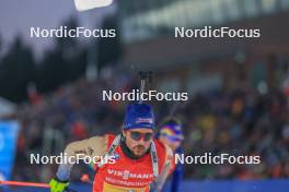 17.02.2024, Nove Mesto na Morave, Czechia (CZE): Jeremy Finello (SUI) - IBU World Championships Biathlon, relay men, Nove Mesto na Morave (CZE). www.nordicfocus.com. © Manzoni/NordicFocus. Every downloaded picture is fee-liable.