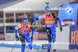 17.02.2024, Nove Mesto na Morave, Czechia (CZE): Raido Raenkel (EST), Jakob Kulbin (EST), (l-r) - IBU World Championships Biathlon, relay men, Nove Mesto na Morave (CZE). www.nordicfocus.com. © Manzoni/NordicFocus. Every downloaded picture is fee-liable.