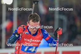 17.02.2024, Nove Mesto na Morave, Czechia (CZE): Jake Brown (USA) - IBU World Championships Biathlon, relay men, Nove Mesto na Morave (CZE). www.nordicfocus.com. © Manzoni/NordicFocus. Every downloaded picture is fee-liable.