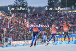 17.02.2024, Nove Mesto na Morave, Czechia (CZE): Denys Nasyko (UKR) - IBU World Championships Biathlon, relay men, Nove Mesto na Morave (CZE). www.nordicfocus.com. © Manzoni/NordicFocus. Every downloaded picture is fee-liable.