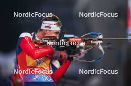 17.02.2024, Nove Mesto na Morave, Czechia (CZE): Jonas Marecek (CZE) - IBU World Championships Biathlon, relay men, Nove Mesto na Morave (CZE). www.nordicfocus.com. © Thibaut/NordicFocus. Every downloaded picture is fee-liable.