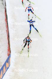 17.02.2024, Nove Mesto na Morave, Czechia (CZE): Janina Hettich-Walz (GER), Iryna Petrenko (UKR), Tereza Vobornikova (CZE), (l-r) - IBU World Championships Biathlon, relay women, Nove Mesto na Morave (CZE). www.nordicfocus.com. © Manzoni/NordicFocus. Every downloaded picture is fee-liable.