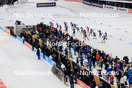 17.02.2024, Nove Mesto na Morave, Czechia (CZE): Event Feature: Race start - IBU World Championships Biathlon, relay women, Nove Mesto na Morave (CZE). www.nordicfocus.com. © Manzoni/NordicFocus. Every downloaded picture is fee-liable.