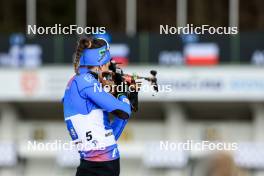 17.02.2024, Nove Mesto na Morave, Czechia (CZE): Lisa Vittozzi (ITA) - IBU World Championships Biathlon, relay women, Nove Mesto na Morave (CZE). www.nordicfocus.com. © Manzoni/NordicFocus. Every downloaded picture is fee-liable.