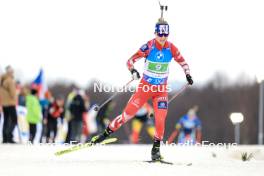 17.02.2024, Nove Mesto na Morave, Czechia (CZE): Anna Gandler (AUT) - IBU World Championships Biathlon, relay women, Nove Mesto na Morave (CZE). www.nordicfocus.com. © Manzoni/NordicFocus. Every downloaded picture is fee-liable.