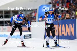 17.02.2024, Nove Mesto na Morave, Czechia (CZE): Susan Kuelm (EST), Johanna Talihaerm (EST), (l-r) - IBU World Championships Biathlon, relay women, Nove Mesto na Morave (CZE). www.nordicfocus.com. © Manzoni/NordicFocus. Every downloaded picture is fee-liable.