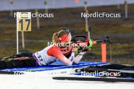 09.02.2024, Nove Mesto na Morave, Czechia (CZE): Emma Lunder (CAN) - IBU World Championships Biathlon, sprint women, Nove Mesto na Morave (CZE). www.nordicfocus.com. © Manzoni/NordicFocus. Every downloaded picture is fee-liable.