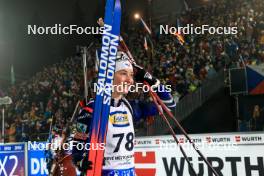 09.02.2024, Nove Mesto na Morave, Czechia (CZE): Jeanne Richard (FRA) - IBU World Championships Biathlon, sprint women, Nove Mesto na Morave (CZE). www.nordicfocus.com. © Manzoni/NordicFocus. Every downloaded picture is fee-liable.