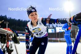 09.02.2024, Nove Mesto na Morave, Czechia (CZE): Sophie Chauveau (FRA) - IBU World Championships Biathlon, sprint women, Nove Mesto na Morave (CZE). www.nordicfocus.com. © Manzoni/NordicFocus. Every downloaded picture is fee-liable.