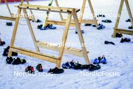 08.02.2024, Nove Mesto na Morave, Czechia (CZE): Boots  - IBU World Championships Biathlon, training, Nove Mesto na Morave (CZE). www.nordicfocus.com. © Thibaut/NordicFocus. Every downloaded picture is fee-liable.