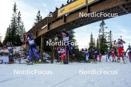 17.11.2024, Sjusjoen, Norway (NOR): Aasne Skrede (NOR), Natalia Sidorowicz (POL), (l-r) - Biathlon Season Opening, mass, Sjusjoen (NOR). www.nordicfocus.com. © Nordnes/NordicFocus. Every downloaded picture is fee-liable.