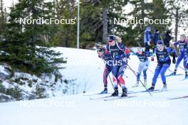 17.11.2024, Sjusjoen, Norway (NOR): Agathe Brathagen (NOR), Eva Liheim Alfstad (NOR), Hanna Kvam Boerve (NOR), (l-r) - Biathlon Season Opening, mass, Sjusjoen (NOR). www.nordicfocus.com. © Nordnes/NordicFocus. Every downloaded picture is fee-liable.