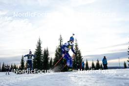 17.11.2024, Sjusjoen, Norway (NOR): Olav Hallingstad (NOR), Patrick Braunhofer (ITA), (l-r) - Biathlon Season Opening, mass, Sjusjoen (NOR). www.nordicfocus.com. © Nordnes/NordicFocus. Every downloaded picture is fee-liable.