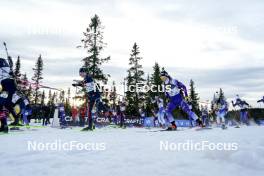 17.11.2024, Sjusjoen, Norway (NOR): Kasper Aagheim Kalkenberg (NOR), Didier Bionaz (ITA), (l-r) - Biathlon Season Opening, mass, Sjusjoen (NOR). www.nordicfocus.com. © Nordnes/NordicFocus. Every downloaded picture is fee-liable.