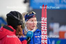 17.11.2024, Sjusjoen, Norway (NOR): Marit Ishol Skogan (NOR) being interviewed by Norwegian broadcaster NRK - Biathlon Season Opening, mass, Sjusjoen (NOR). www.nordicfocus.com. © Nordnes/NordicFocus. Every downloaded picture is fee-liable.