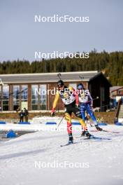 17.11.2024, Sjusjoen, Norway (NOR): César Beauvais (BEL), Magnus Boee (NOR), (l-r) - Biathlon Season Opening, mass, Sjusjoen (NOR). www.nordicfocus.com. © Nordnes/NordicFocus. Every downloaded picture is fee-liable.