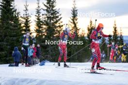 17.11.2024, Sjusjoen, Norway (NOR): Osvald Klokker Groenning (NOR), Eirik Stensaker Tvinnereim (NOR), Edvard Haugen (NOR), (l-r) - Biathlon Season Opening, mass, Sjusjoen (NOR). www.nordicfocus.com. © Nordnes/NordicFocus. Every downloaded picture is fee-liable.