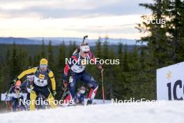 17.11.2024, Sjusjoen, Norway (NOR): Haavard Kne Galaaen (NOR), Fredrik Vogt Vold (NOR), (l-r) - Biathlon Season Opening, mass, Sjusjoen (NOR). www.nordicfocus.com. © Nordnes/NordicFocus. Every downloaded picture is fee-liable.