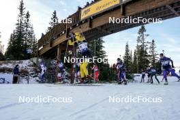 17.11.2024, Sjusjoen, Norway (NOR): Tuva Aas Straete (NOR), Benedicte Stien Schreiner (NOR), Malin Auganaes Bergtun (NOR), Daria Gembicka (POL), Guro Femsteinevik (NOR), Synne Owren (NOR), (l-r) - Biathlon Season Opening, mass, Sjusjoen (NOR). www.nordicfocus.com. © Nordnes/NordicFocus. Every downloaded picture is fee-liable.