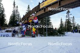 17.11.2024, Sjusjoen, Norway (NOR): Maren Bakken (NOR), Maya Cloetens (BEL), (l-r) - Biathlon Season Opening, mass, Sjusjoen (NOR). www.nordicfocus.com. © Nordnes/NordicFocus. Every downloaded picture is fee-liable.