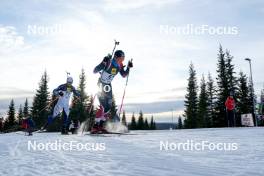 17.11.2024, Sjusjoen, Norway (NOR): Sigurd Oeygard (NOR), Ask Groetan Wang (NOR), (l-r) - Biathlon Season Opening, mass, Sjusjoen (NOR). www.nordicfocus.com. © Nordnes/NordicFocus. Every downloaded picture is fee-liable.