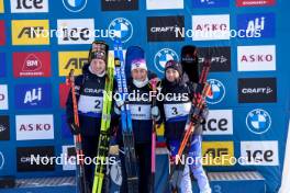 17.11.2024, Sjusjoen, Norway (NOR): Maren Hjelmeset Kirkeeide (NOR), Ingrid Landmark Tandrevold (NOR), Dorothea Wierer (ITA), (l-r) - Biathlon Season Opening, mass, Sjusjoen (NOR). www.nordicfocus.com. © Nordnes/NordicFocus. Every downloaded picture is fee-liable.