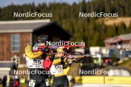 17.11.2024, Sjusjoen, Norway (NOR): Florent Claude (BEL), Magnus Boee (NOR), (l-r) - Biathlon Season Opening, mass, Sjusjoen (NOR). www.nordicfocus.com. © Nordnes/NordicFocus. Every downloaded picture is fee-liable.