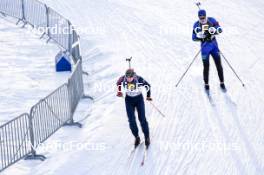 17.11.2024, Sjusjoen, Norway (NOR): Endre Stroemsheim (NOR), Herman Dramdal Borge (NOR), (l-r) - Biathlon Season Opening, mass, Sjusjoen (NOR). www.nordicfocus.com. © Nordnes/NordicFocus. Every downloaded picture is fee-liable.