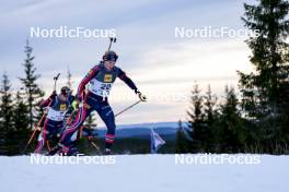 17.11.2024, Sjusjoen, Norway (NOR): Endre Stroemsheim (NOR), Johan-Olav Smoerdal Botn (NOR), (l-r) - Biathlon Season Opening, mass, Sjusjoen (NOR). www.nordicfocus.com. © Nordnes/NordicFocus. Every downloaded picture is fee-liable.