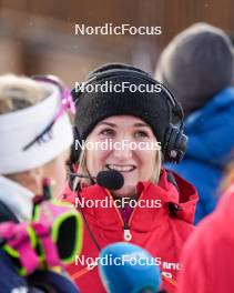 17.11.2024, Sjusjoen, Norway (NOR): Marte Olsbu Roeiseland (NOR) working for Norwegian broadcaster NRK - Biathlon Season Opening, mass, Sjusjoen (NOR). www.nordicfocus.com. © Nordnes/NordicFocus. Every downloaded picture is fee-liable.