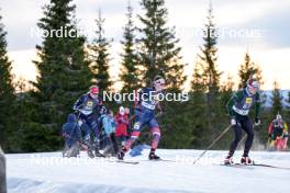 17.11.2024, Sjusjoen, Norway (NOR): Oeyvind Henanger Halvorsen (NOR), Alexander Gunnar Hernes (NOR), Osvald Klokker Groenning (NOR), (l-r) - Biathlon Season Opening, mass, Sjusjoen (NOR). www.nordicfocus.com. © Nordnes/NordicFocus. Every downloaded picture is fee-liable.