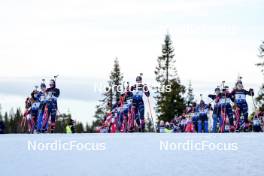 17.11.2024, Sjusjoen, Norway (NOR): Ingrid Landmark Tandrevold (NOR), Karoline Offigstad Knotten (NOR), Juni Arnekleiv (NOR), (l-r) - Biathlon Season Opening, mass, Sjusjoen (NOR). www.nordicfocus.com. © Nordnes/NordicFocus. Every downloaded picture is fee-liable.