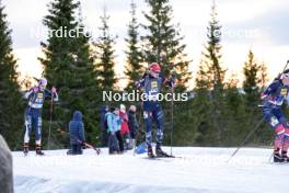 17.11.2024, Sjusjoen, Norway (NOR): Alexander Hall Westby (NOR), Oeyvind Henanger Halvorsen (NOR), (l-r) - Biathlon Season Opening, mass, Sjusjoen (NOR). www.nordicfocus.com. © Nordnes/NordicFocus. Every downloaded picture is fee-liable.