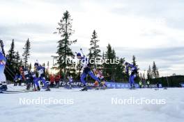 17.11.2024, Sjusjoen, Norway (NOR): Petter Austberg Bjoern (NOR), Joergen Solhaug Saeter (NOR), Herman Dramdal Borge (NOR) - Biathlon Season Opening, mass, Sjusjoen (NOR). www.nordicfocus.com. © Nordnes/NordicFocus. Every downloaded picture is fee-liable.