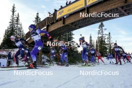 17.11.2024, Sjusjoen, Norway (NOR): Ida Lien (NOR), Dorothea Wierer (ITA), Siri Galtung Skar (NOR), Aasne Skrede (NOR), (l-r) - Biathlon Season Opening, mass, Sjusjoen (NOR). www.nordicfocus.com. © Nordnes/NordicFocus. Every downloaded picture is fee-liable.