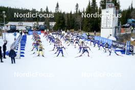 17.11.2024, Sjusjoen, Norway (NOR): Event Feature: race start - Biathlon Season Opening, mass, Sjusjoen (NOR). www.nordicfocus.com. © Nordnes/NordicFocus. Every downloaded picture is fee-liable.