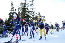 17.11.2024, Sjusjoen, Norway (NOR): Linnea Winsvold (NOR), Kristiane Almeland Rolstad (NOR), Andrea Gjoennes (NOR), (l-r) - Biathlon Season Opening, mass, Sjusjoen (NOR). www.nordicfocus.com. © Nordnes/NordicFocus. Every downloaded picture is fee-liable.