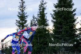 17.11.2024, Sjusjoen, Norway (NOR): Emilien Jacquelin (FRA), Isak Leknes Frey (NOR), (l-r) - Biathlon Season Opening, mass, Sjusjoen (NOR). www.nordicfocus.com. © Nordnes/NordicFocus. Every downloaded picture is fee-liable.