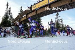 17.11.2024, Sjusjoen, Norway (NOR): Ida Lien (NOR), Dorothea Wierer (ITA), Siri Galtung Skar (NOR), Aasne Skrede (NOR), (l-r) - Biathlon Season Opening, mass, Sjusjoen (NOR). www.nordicfocus.com. © Nordnes/NordicFocus. Every downloaded picture is fee-liable.