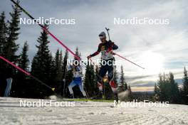 17.11.2024, Sjusjoen, Norway (NOR): Herman Peder Strindeberg (NOR), Kristian Mentzoni-Klausen (NOR), (l-r) - Biathlon Season Opening, mass, Sjusjoen (NOR). www.nordicfocus.com. © Nordnes/NordicFocus. Every downloaded picture is fee-liable.