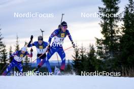 17.11.2024, Sjusjoen, Norway (NOR): Espen Uldal (NOR), Quentin Fillon-Maillet (FRA), (l-r) - Biathlon Season Opening, mass, Sjusjoen (NOR). www.nordicfocus.com. © Nordnes/NordicFocus. Every downloaded picture is fee-liable.