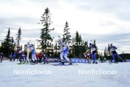 17.11.2024, Sjusjoen, Norway (NOR): Mathias Skrede (NOR), Mathias Soernes (NOR), Joergen Solhaug Saeter (NOR), (l-r) - Biathlon Season Opening, mass, Sjusjoen (NOR). www.nordicfocus.com. © Nordnes/NordicFocus. Every downloaded picture is fee-liable.