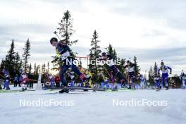 17.11.2024, Sjusjoen, Norway (NOR): Johan-Olav Smoerdal Botn (NOR), Martin Nevland (NOR), Kasper Aagheim Kalkenberg (NOR), (l-r) - Biathlon Season Opening, mass, Sjusjoen (NOR). www.nordicfocus.com. © Nordnes/NordicFocus. Every downloaded picture is fee-liable.