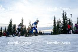 17.11.2024, Sjusjoen, Norway (NOR): Erlend Hauan (NOR), Noah Lekhal Husnes (NOR), (l-r) - Biathlon Season Opening, mass, Sjusjoen (NOR). www.nordicfocus.com. © Nordnes/NordicFocus. Every downloaded picture is fee-liable.