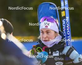 16.11.2024, Sjusjoen, Norway (NOR): Ingrid Landmark Tandrevold (NOR) being interviewed by Norwegian broadcaster NRK - Biathlon Season Opening, sprint, Sjusjoen (NOR). www.nordicfocus.com. © Nordnes/NordicFocus. Every downloaded picture is fee-liable.