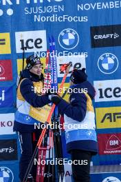 16.11.2024, Sjusjoen, Norway (NOR): Vebjoern Soerum (NOR), Vetle Sjaastad Christiansen (NOR), (l-r) - Biathlon Season Opening, sprint, Sjusjoen (NOR). www.nordicfocus.com. © Nordnes/NordicFocus. Every downloaded picture is fee-liable.