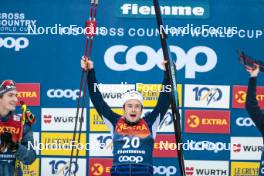 07.01.2024, Val di Fiemme, Italy (ITA): Jules Lapierre (FRA) - FIS world cup cross-country, tour de ski, final climb, Val di Fiemme (ITA). www.nordicfocus.com. © Modica/NordicFocus. Every downloaded picture is fee-liable.